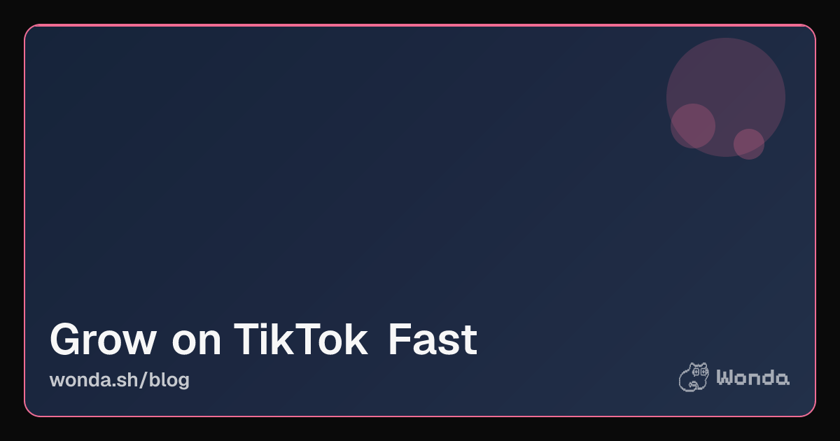 Terminal running a Claude Code conversation that drives Wonda CLI to generate, caption, and publish a TikTok video