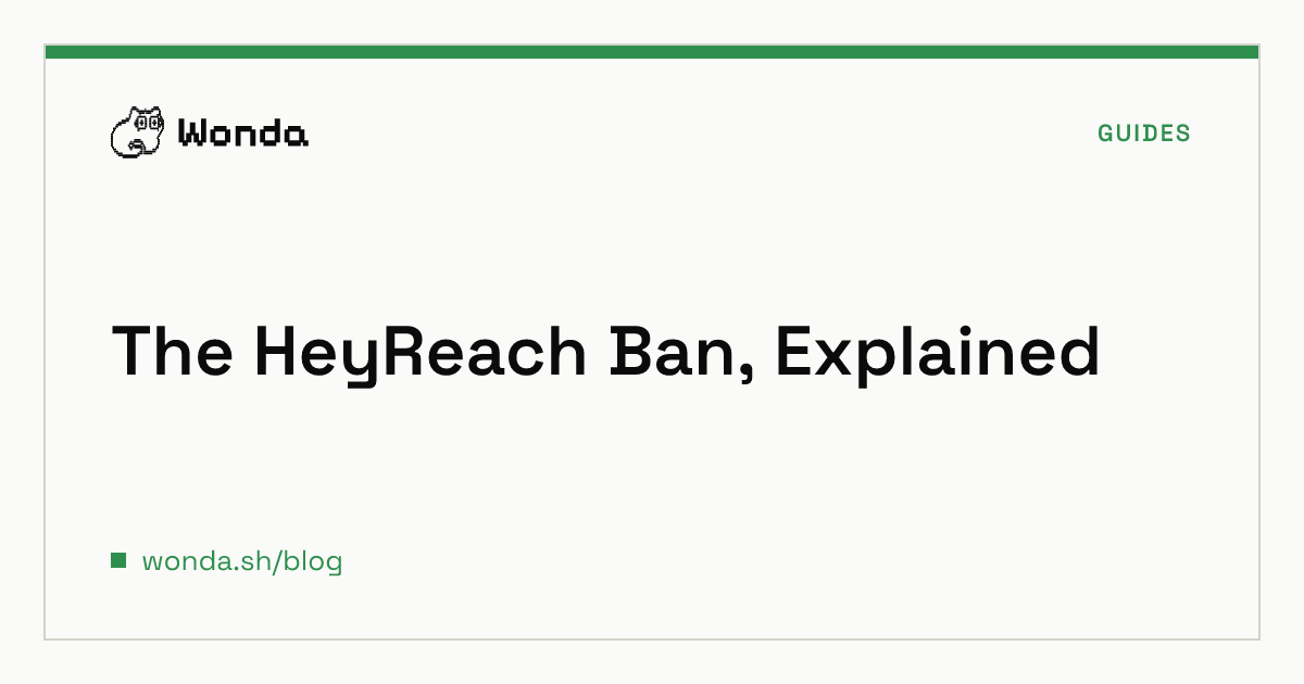 An illustration of a LinkedIn outreach dashboard with a warning shield, representing account safety after the 2026 HeyReach takedown.